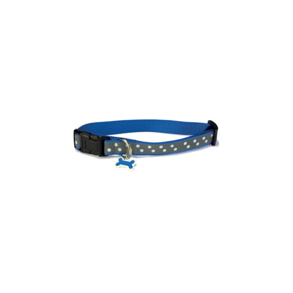 COLLAR GATO REFLECTANTE AZUL 1x15/22cm.