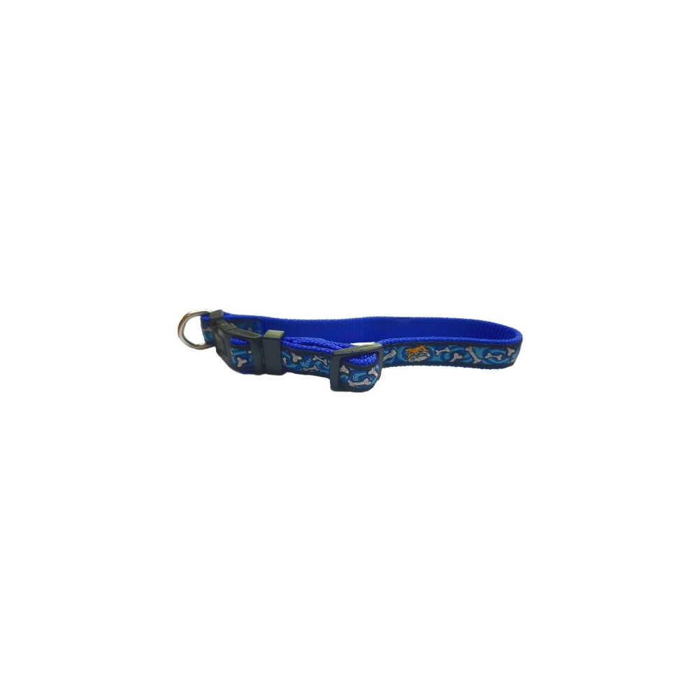 COLLAR BULL HUESO 15x250-380mm. AZUL