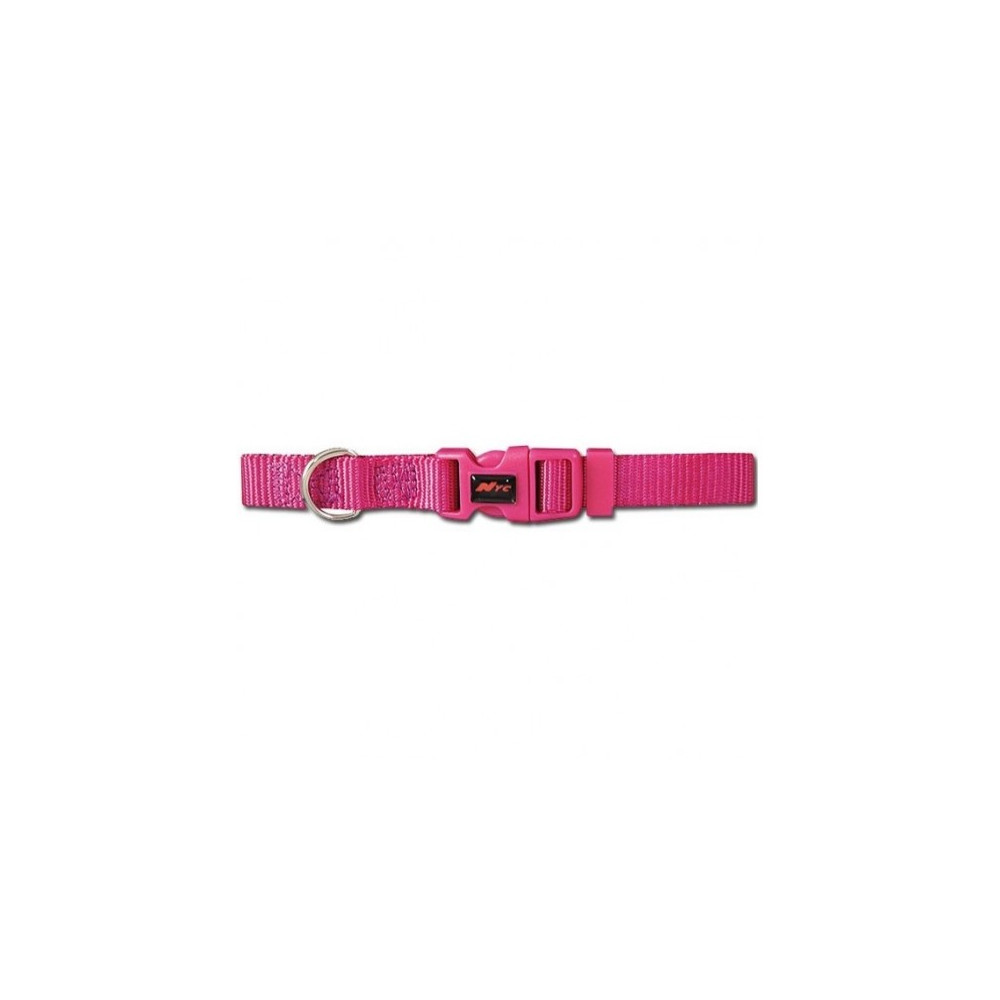 COLLAR NYLON BASICO FUSCIA 20-30X1CM