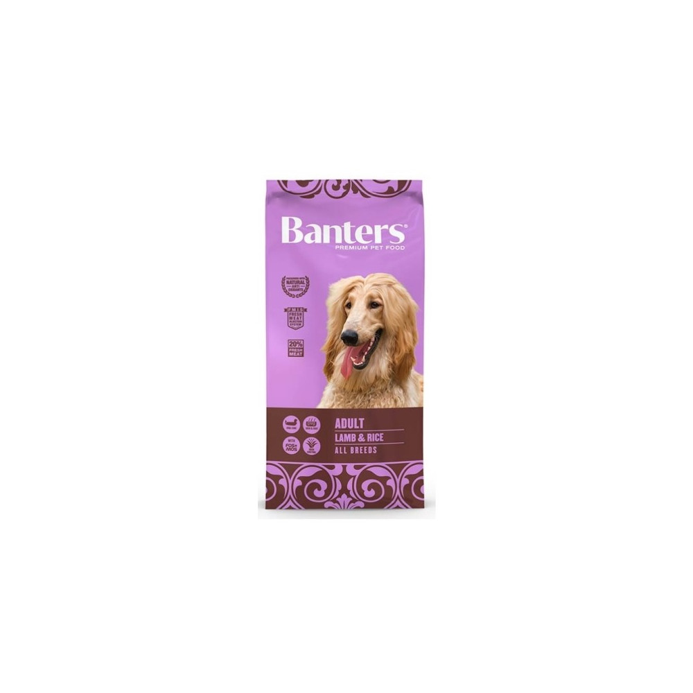 BANTERS DOG ADULT LAMB&RICE 3KG.