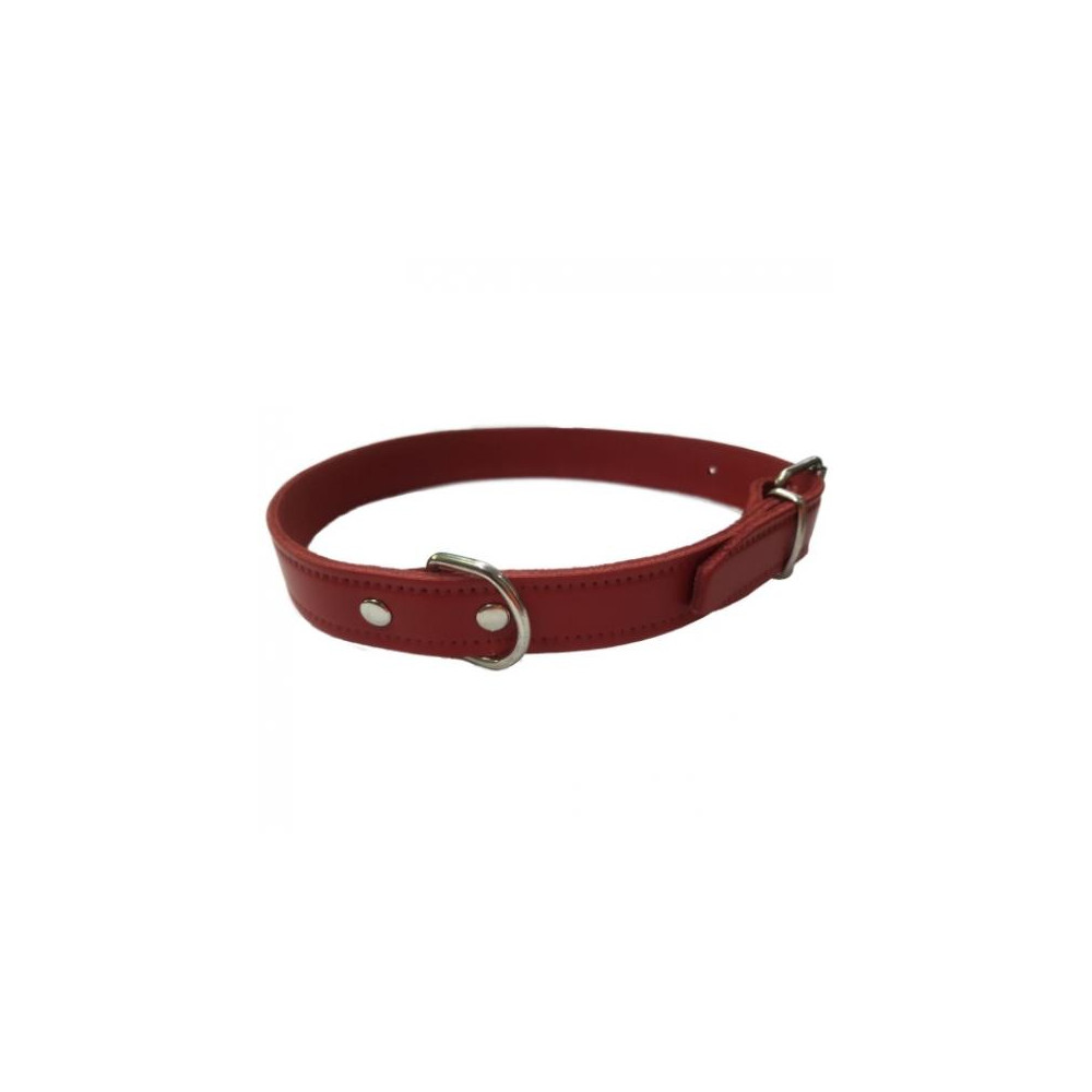 COLLAR CUERO LISO ROJO 55X2.5CM VMD