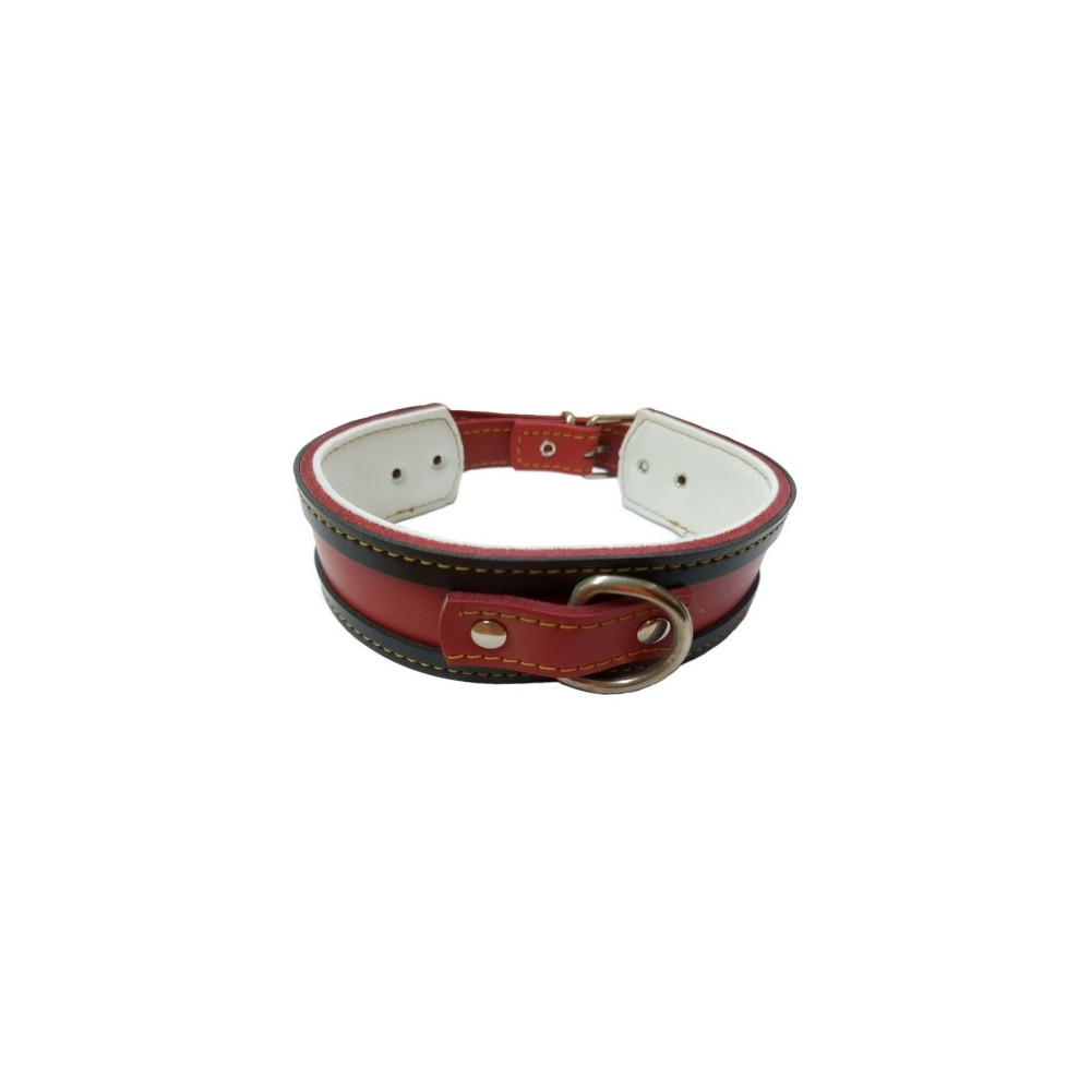 COLLAR GALGO ROJO BORDE NEGRO 35X4CM