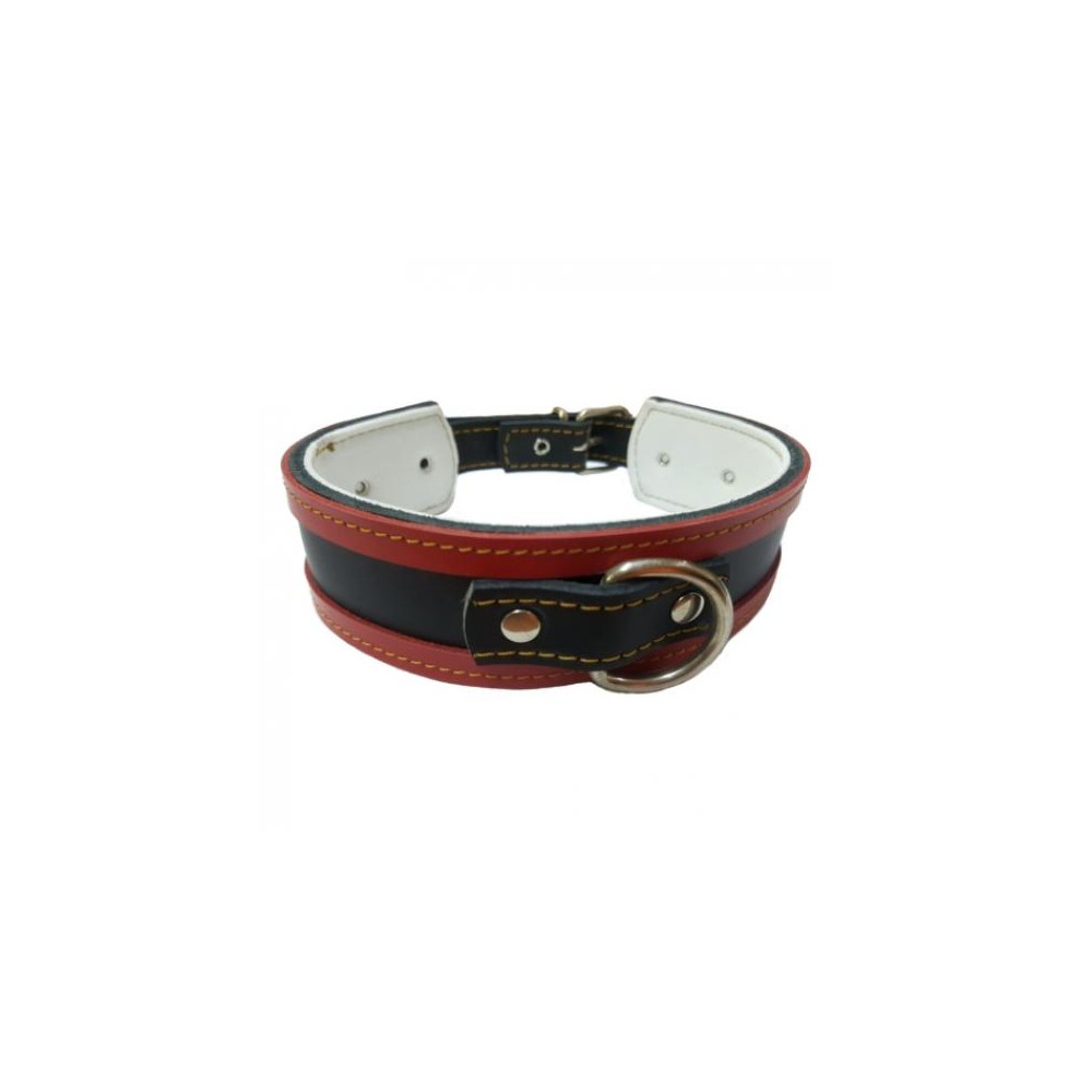 COLLAR GALGO NEGRO BORDE ROJO 35X4CM