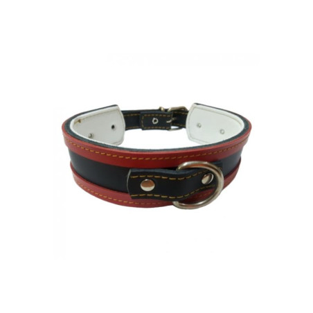 COLLAR GALGO NEGRO BORDE ROJO 35X4CM