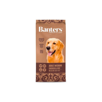 BANTERS DOG ADULT MEDIUM Chicken&Rice 15 Kg.