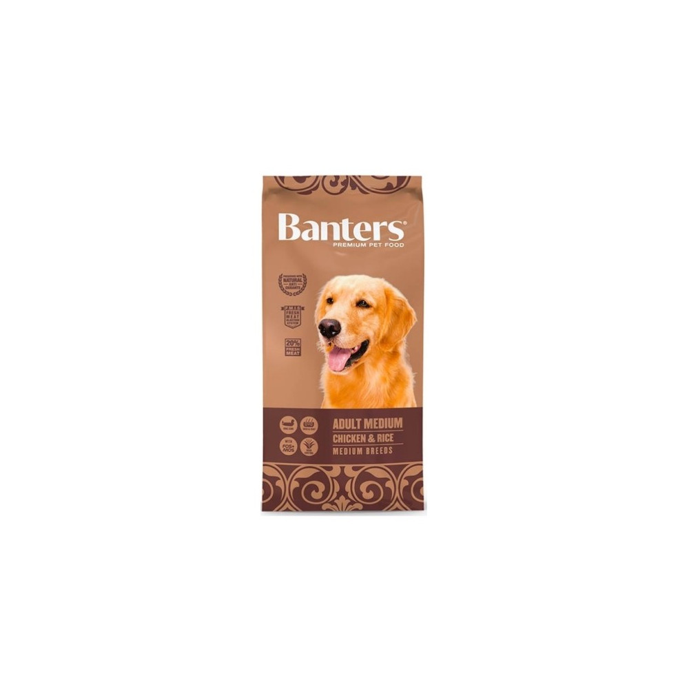 BANTERS DOG ADULT MEDIUM Chicken&Rice 15 Kg.