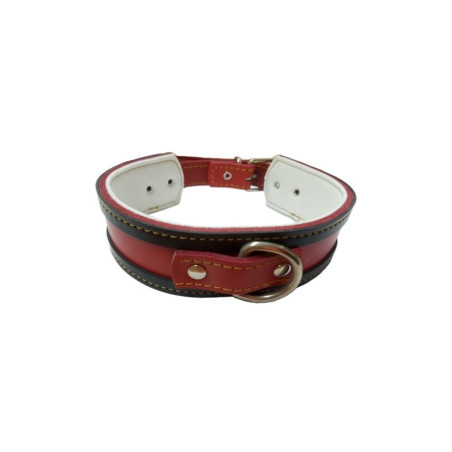 COLLAR GALGO ROJO BORDE NEGRO 40X4CM