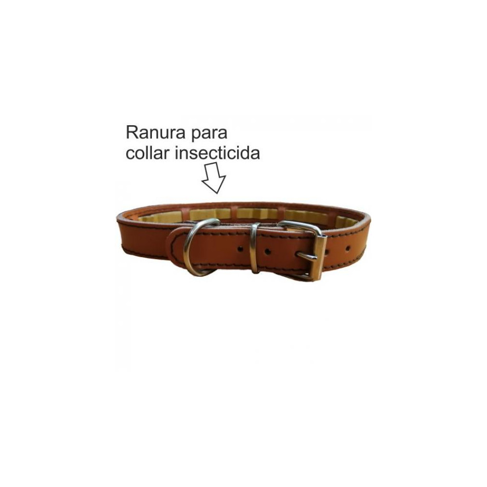 COLLAR PROTECT CUERO NATURAL 45x2.5cm