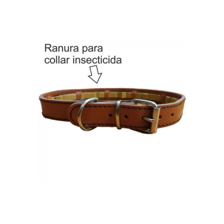 COLLAR PROTECT CUERO NATURAL 45x2.5cm