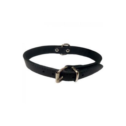 COLLAR CUERO LISO 15X350MM.NEGRO S.D