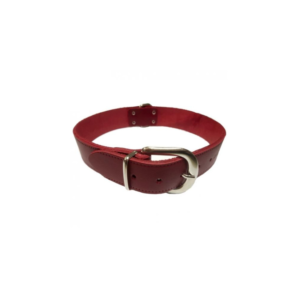 COLLAR CUERO LISO 35X650MM.ROJO