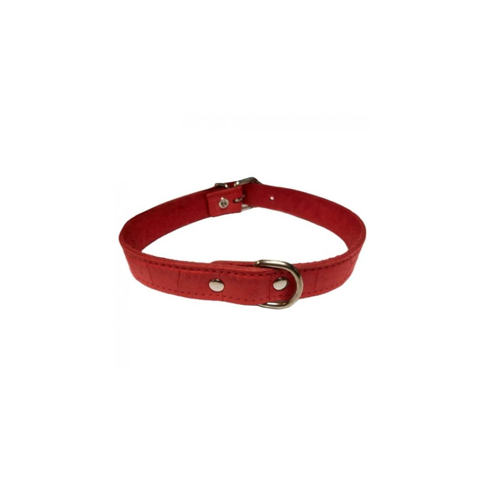 COLLAR PIEL LABRADA 20X450mm. ROJO