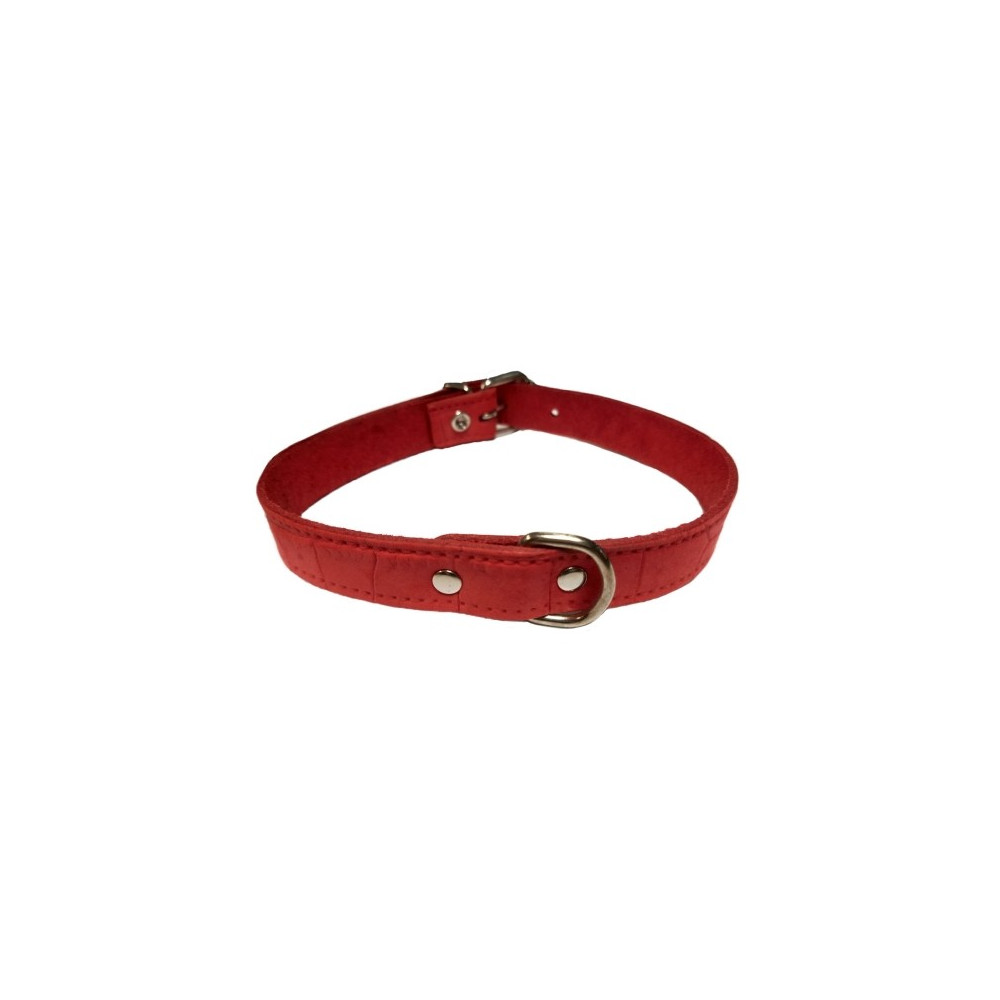 COLLAR PIEL LABRADO 30X600mm. ROJO