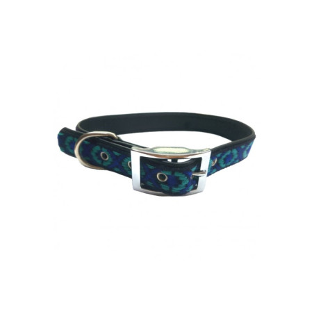 COLLAR CUERO COMBI 25x500mm. Azul