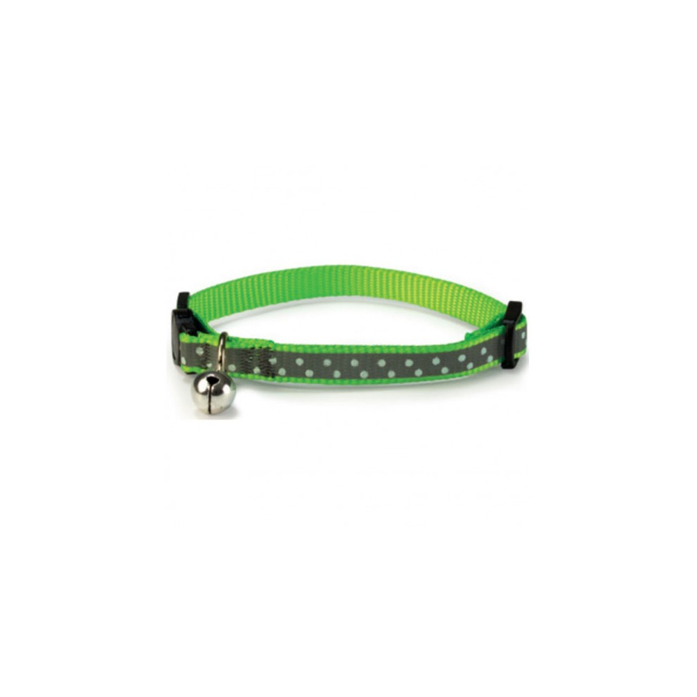 COLLAR GATO REFLECTANTE 1 x 20/25cm. Verde