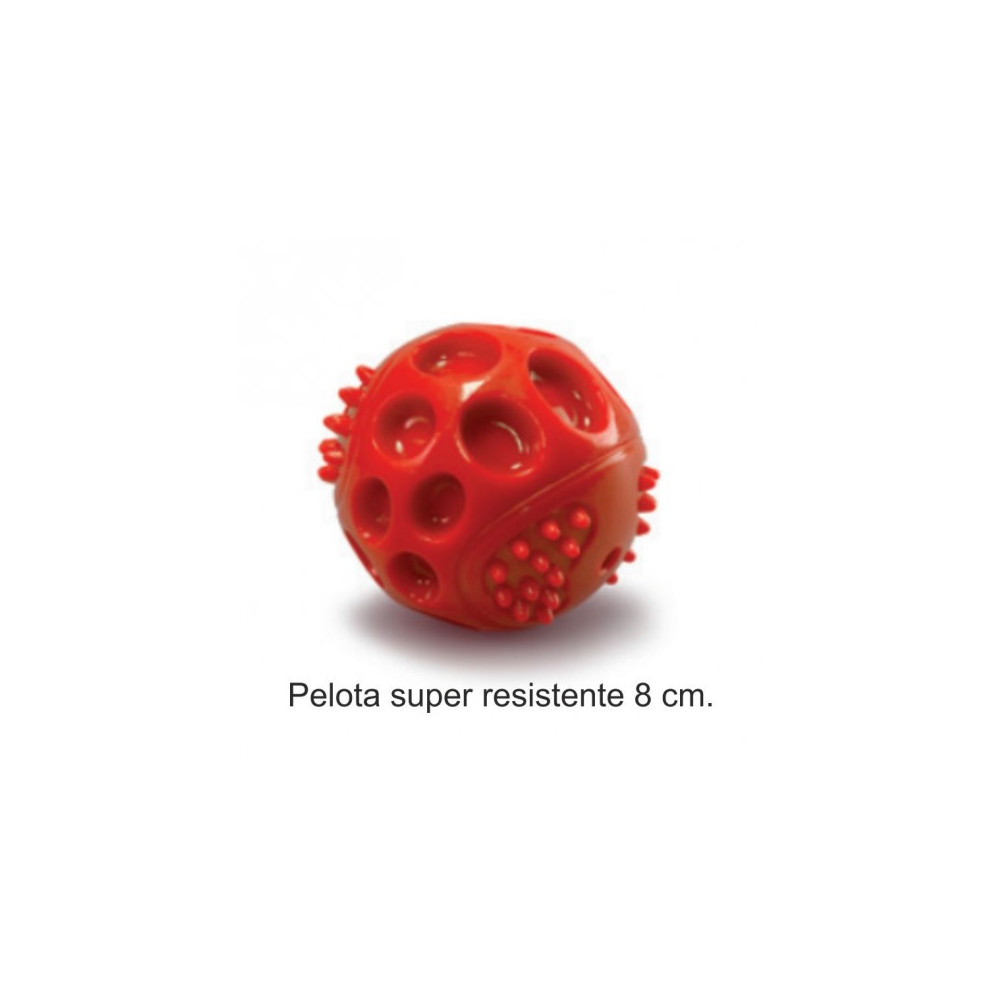 PELOTA ROJA SUPER RESISTENTE 8 cm.