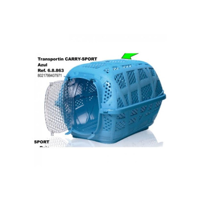 TRANSPORTIN PERRO CARRY-SPORT.AZUL 48,5x34x32cm.