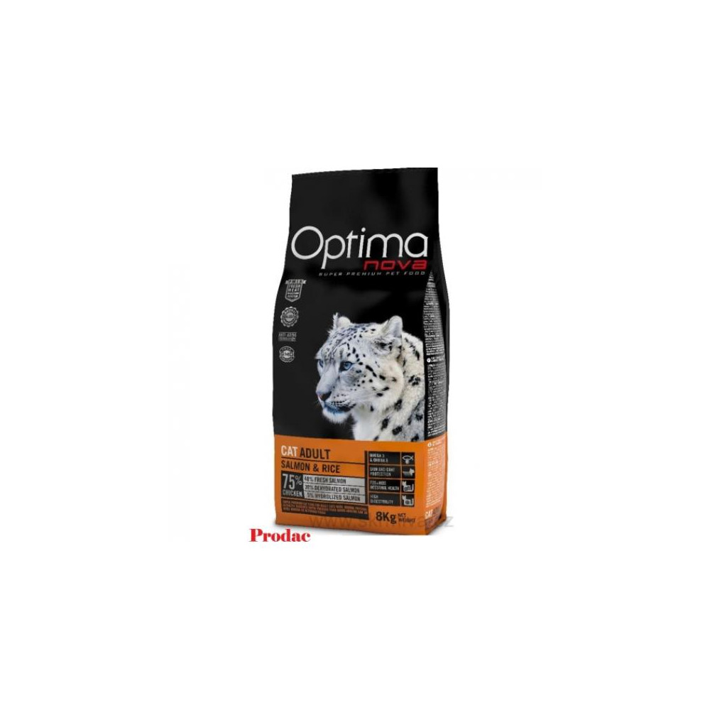 OPTIMA NOVA CAT ADULT SALMON RICE 2 KG.