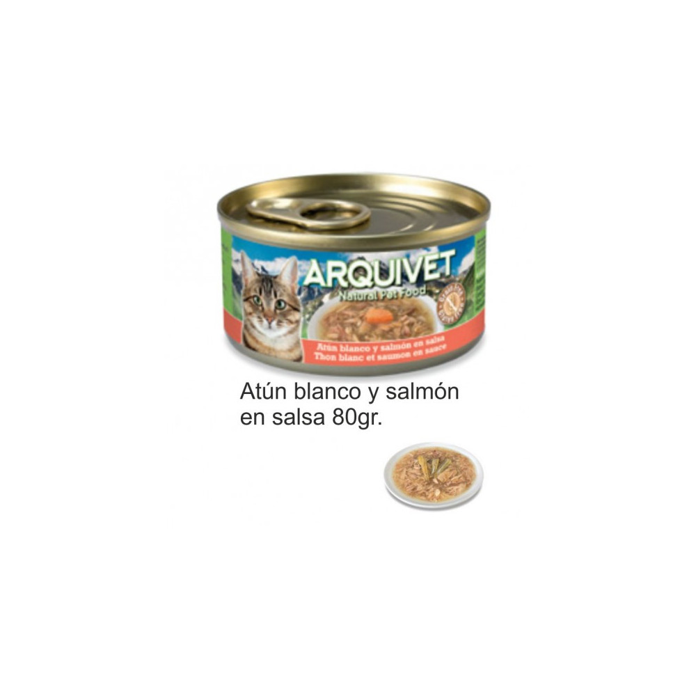 LATA Atún blanco y salmón en salsa 80gr.