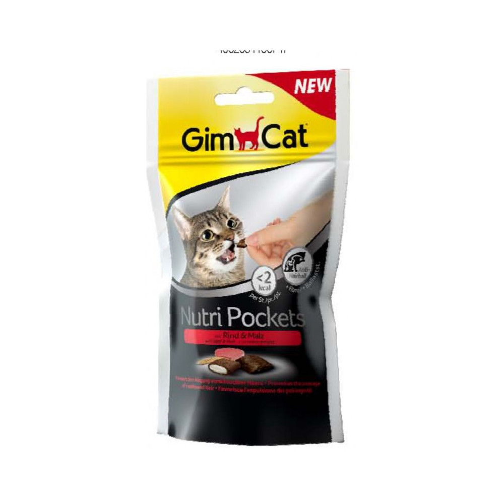 NUTRIPOCKETS GATO BUEY Y MALTA 60 GR.