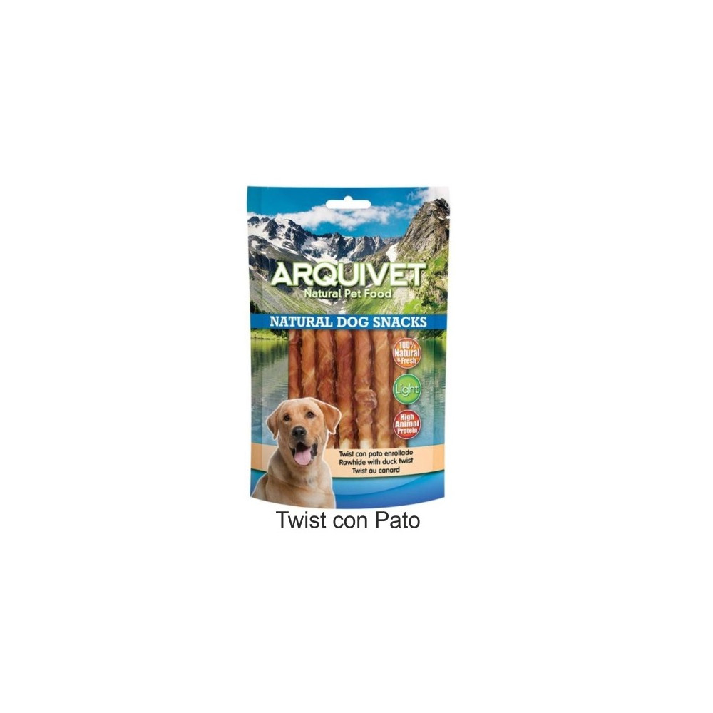 SNACKS TWIST CON PATO ENROLLADO 1 Kg.Arquivet