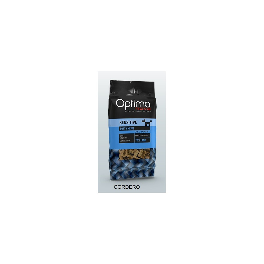 SNACK SENSITIVE CORDERO 150gr.Optima Nova