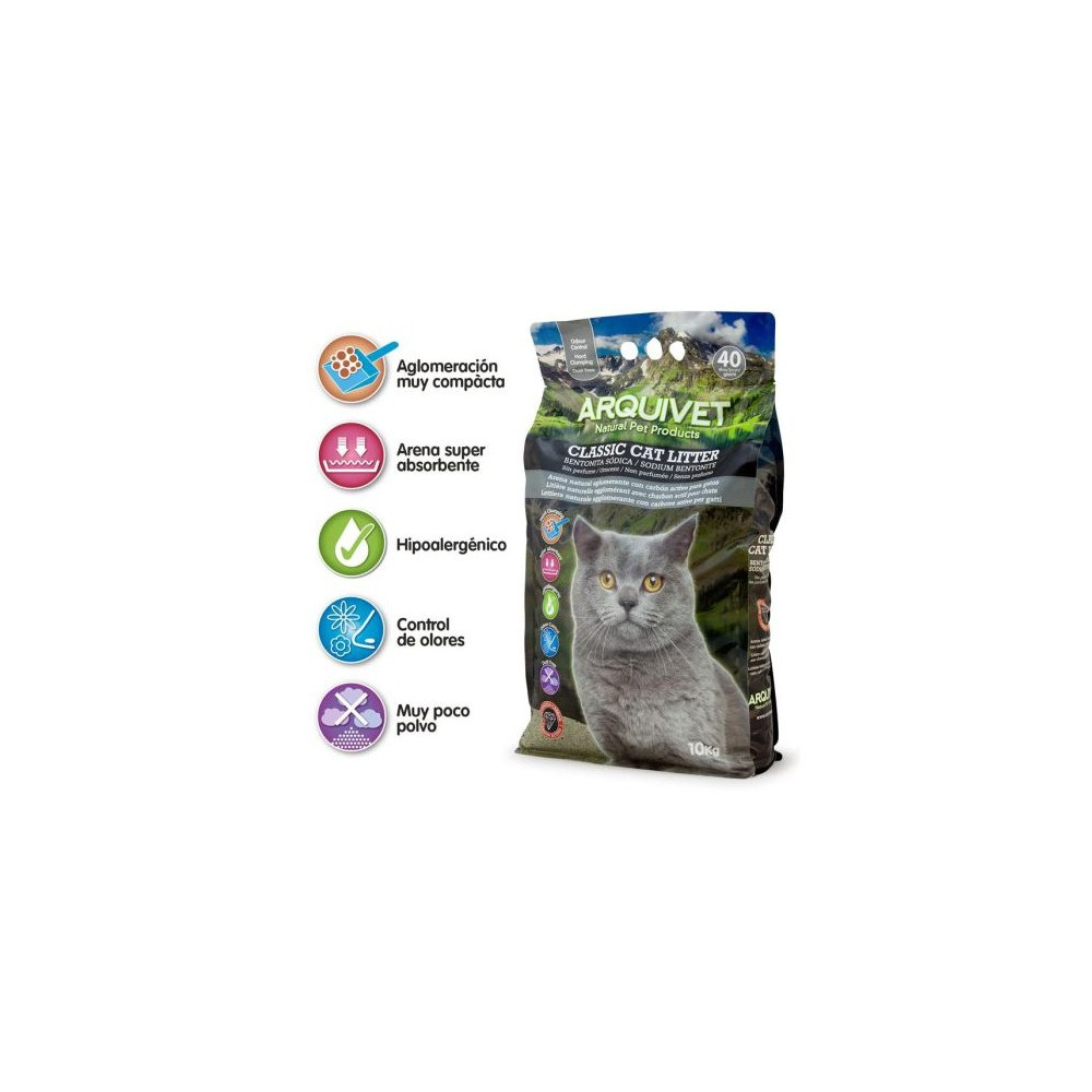 ARENA NATURAL BENTONITE Carbon Active 10 Kg.