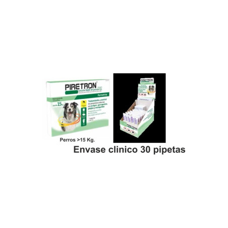 PIRETRON CLINICO 30 PIPETAS 2 ML. PERRO MAS DE 15 KG.