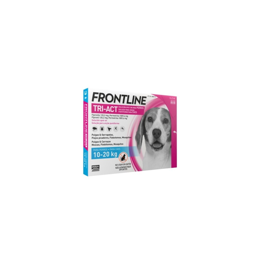 FRONTLINE TRI-ACT 10-20 KG. M 6 PIPETAS