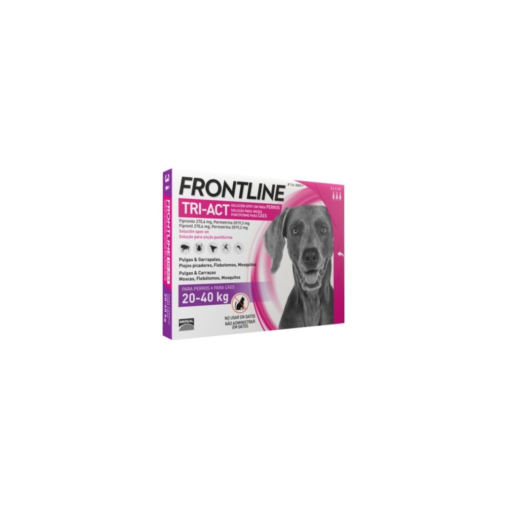 FRONTLINE TRI-ACT 20-40 KG. L 6 PIPETAS