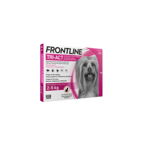 FRONTLINE TRI-ACT 2-5 KG. XS 6 PIPETAS