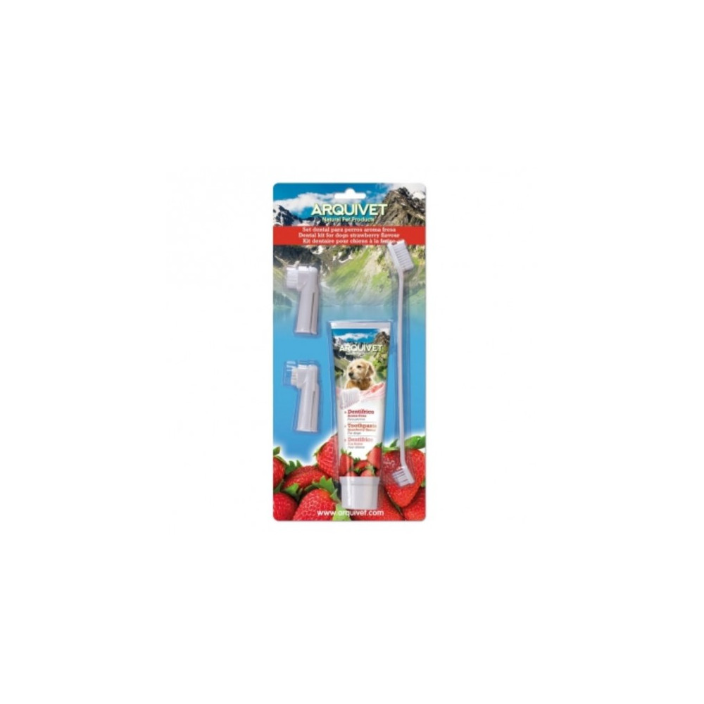 SET DENTAL PARA PERROS AROMA FRESA