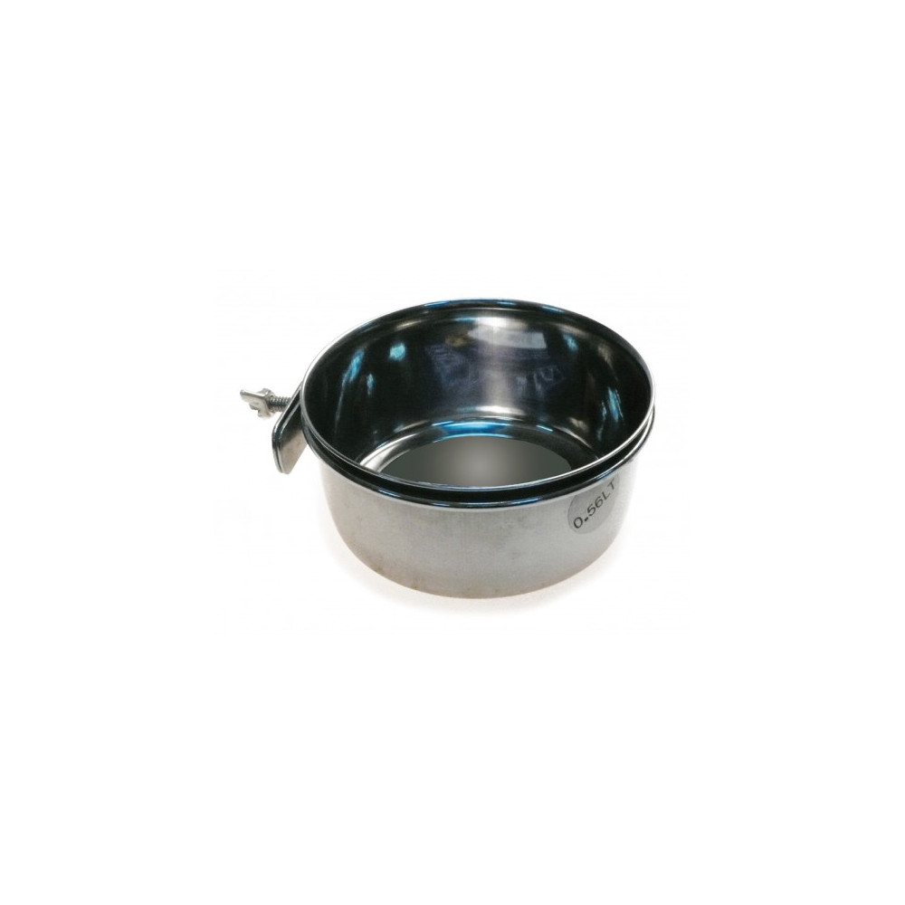 COMEDERO LORO INOX. 9,5cm.CON TORNILLO