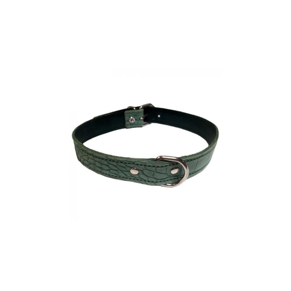 COLLAR PIEL LABRADO 20X450MM. VERDE