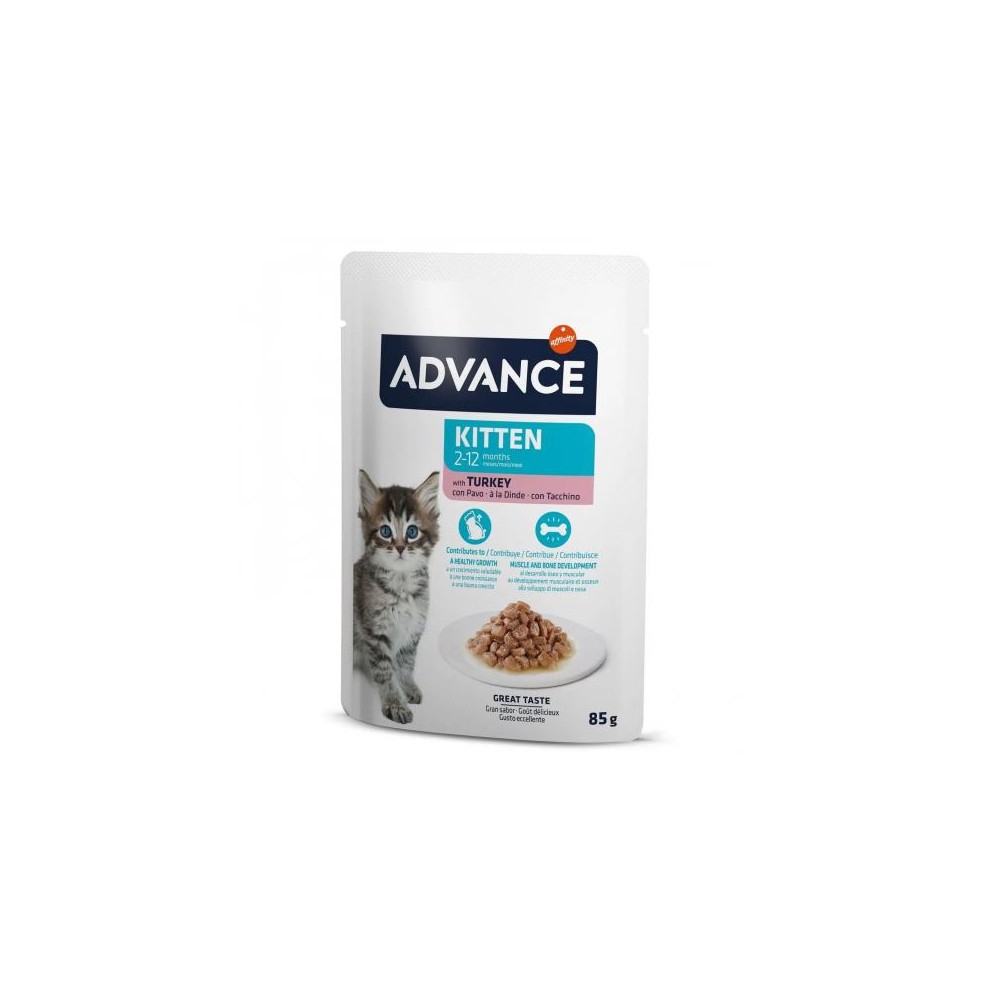 Advance Bocaditos en Salsa con Pavo 85 gr.Gatitos