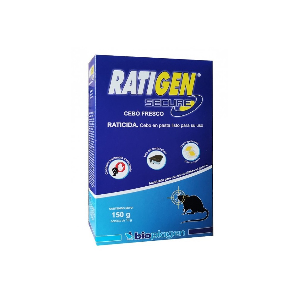 RATICIDA RATIGEN SECURE CEBO FRESCO 150 GR. Brodifacoun