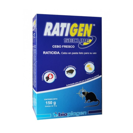 RATICIDA RATIGEN SECURE CEBO FRESCO 150 GR. Brodifacoun