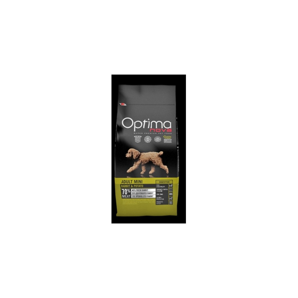 OPTIMA NOVA ADULT MINI RABBIT PATATA 800 Gr.