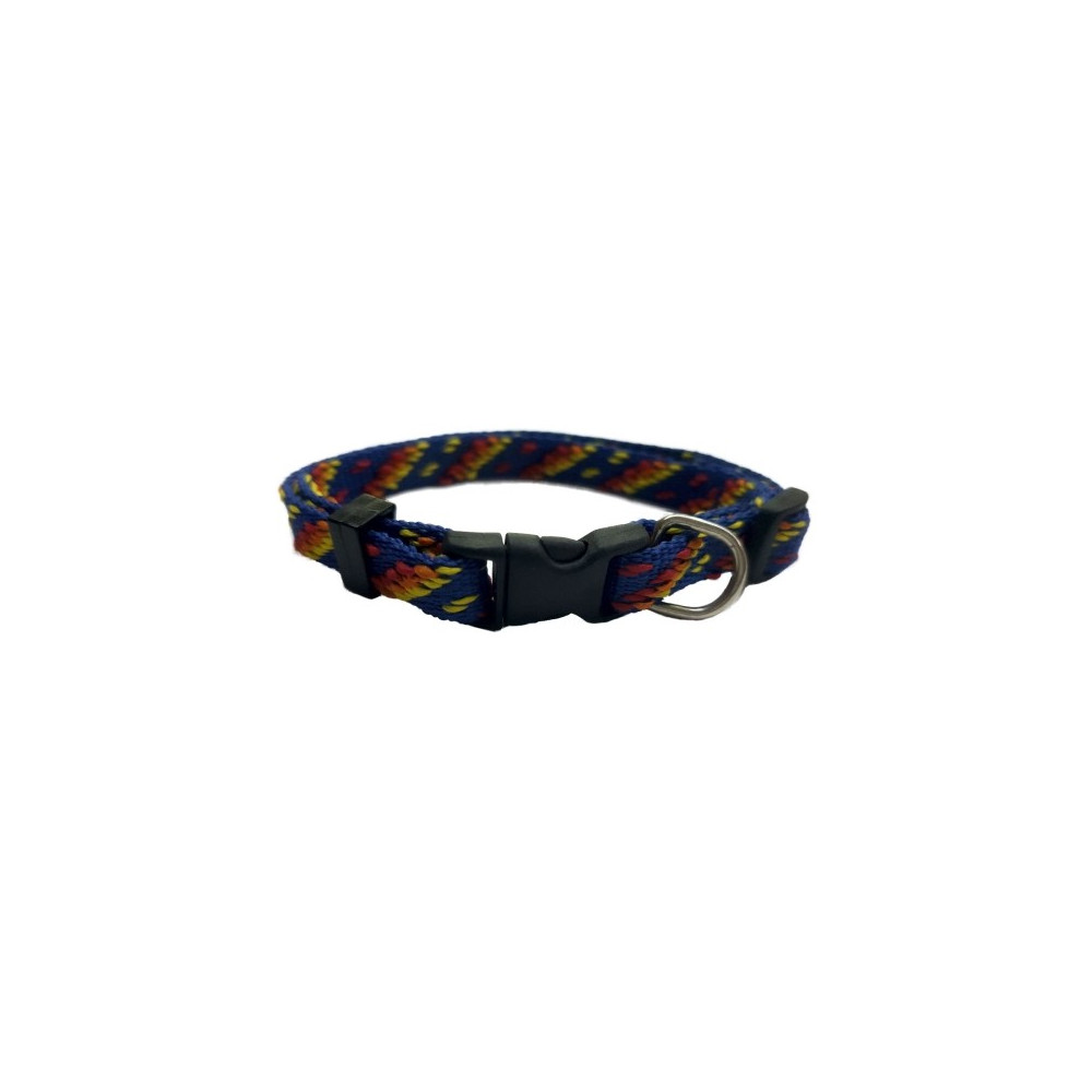 COLLAR NYLON 15MM 25-35CM AZTECA NEGRO