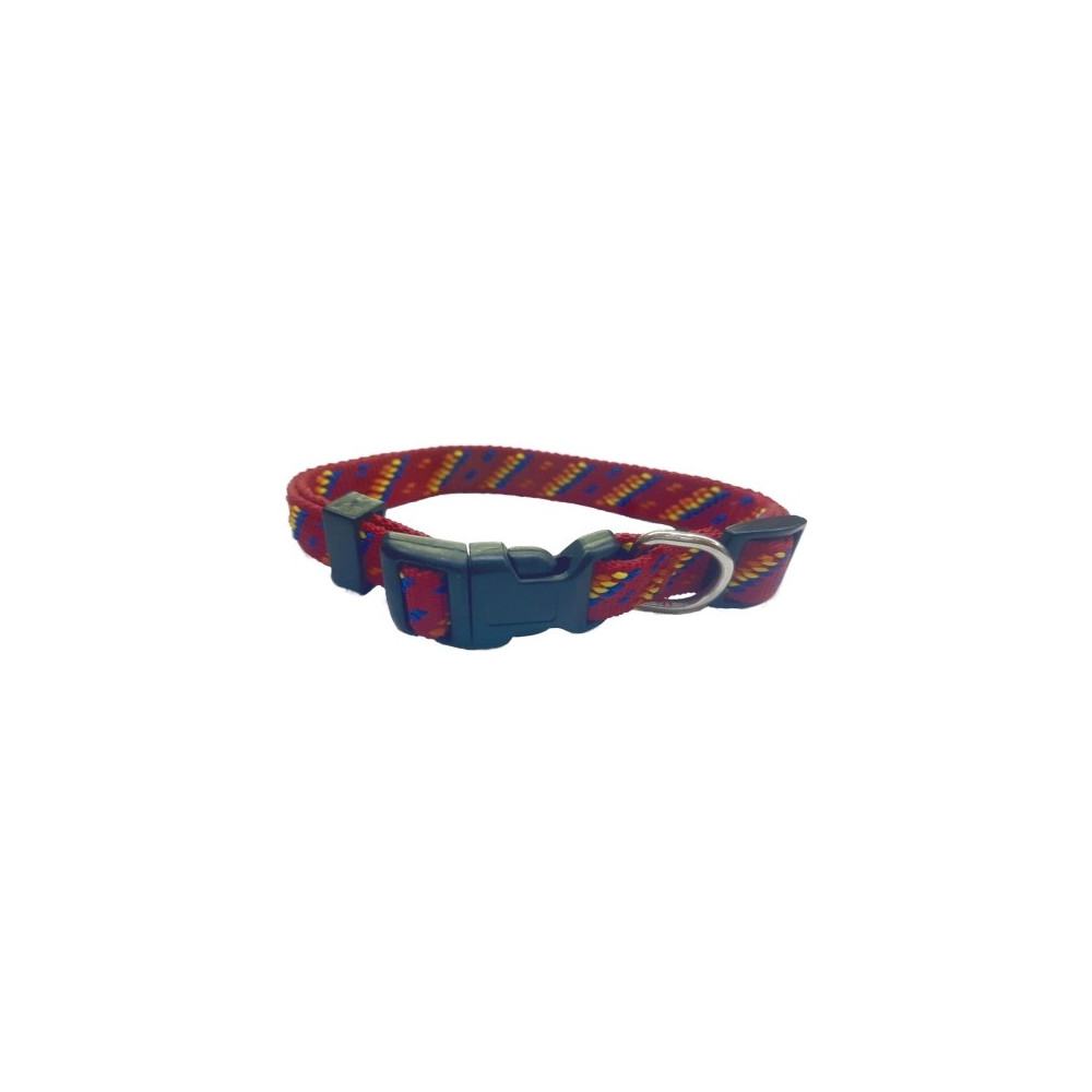 COLLAR NYLON 20MM 35-50CM AZTECA AZUL