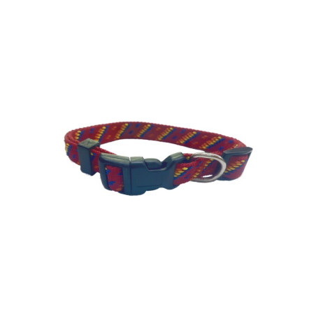 COLLAR NYLON 20MM 35-50CM AZTECA AZUL