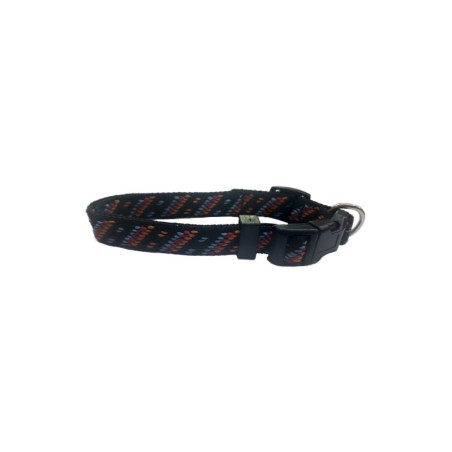 COLLAR NYLON 20MM 35-50CM AZTECA NEGRO