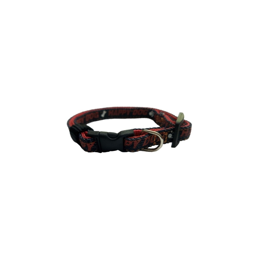 COLLAR NYLON 10MM 20-30CM.HAPPY DOG NEGRO