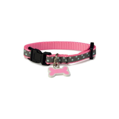 COLLAR GATO REFLECTANTE ROSA 1x15/22cm.