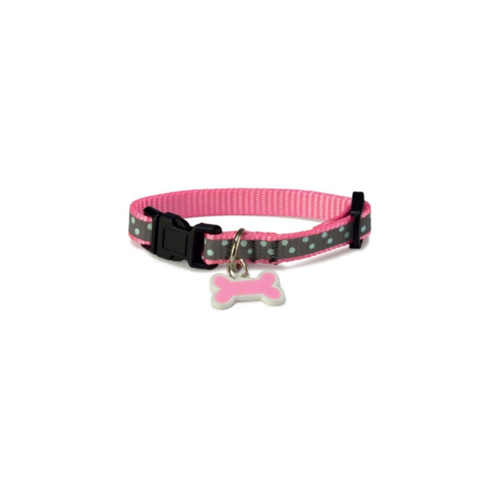 COLLAR GATO REFLECTANTE ROSA 1x15/22cm.